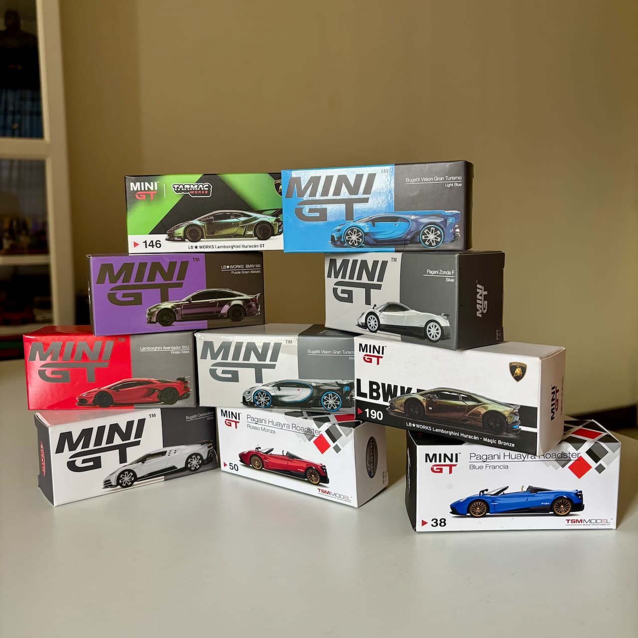 MiniGT scale model cars
